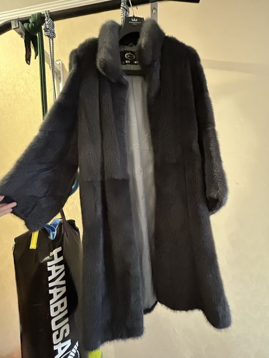 Норковая шуба без капюшона