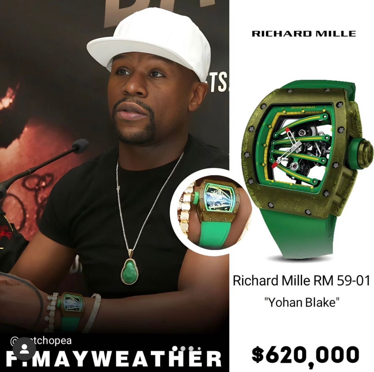 Richard Mille 59 01 Yohan Blake Beast Claw series. 1 000