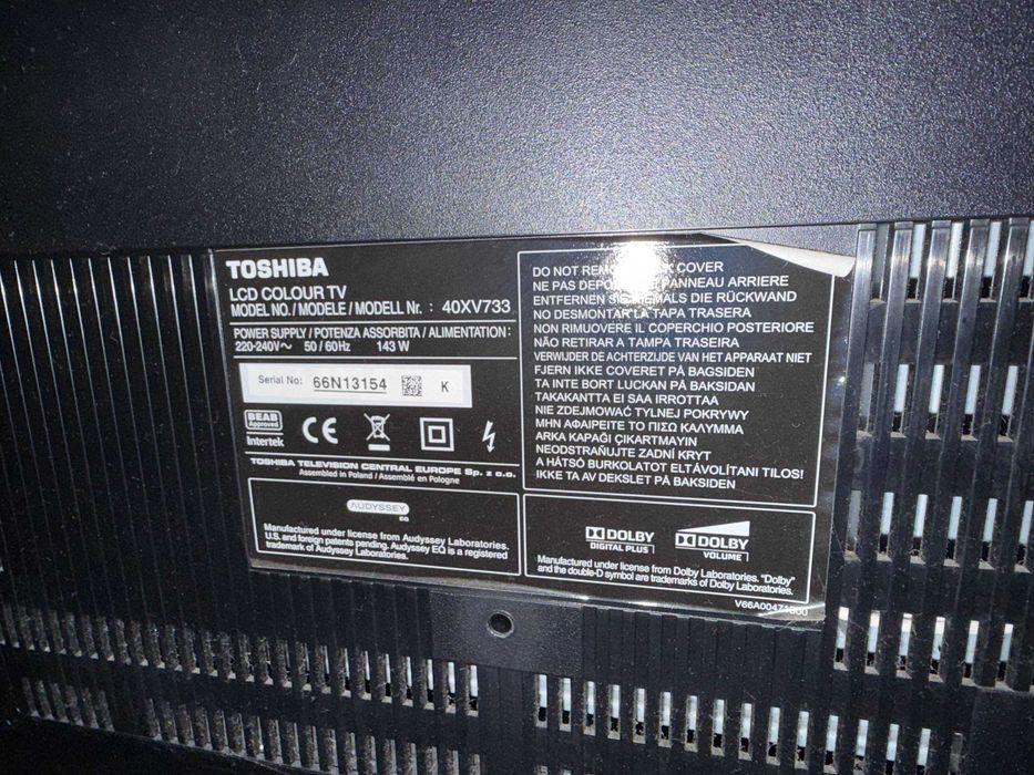 Toshiba REGZA 40XV733 40" Full HD – неработещ, отлично състояние