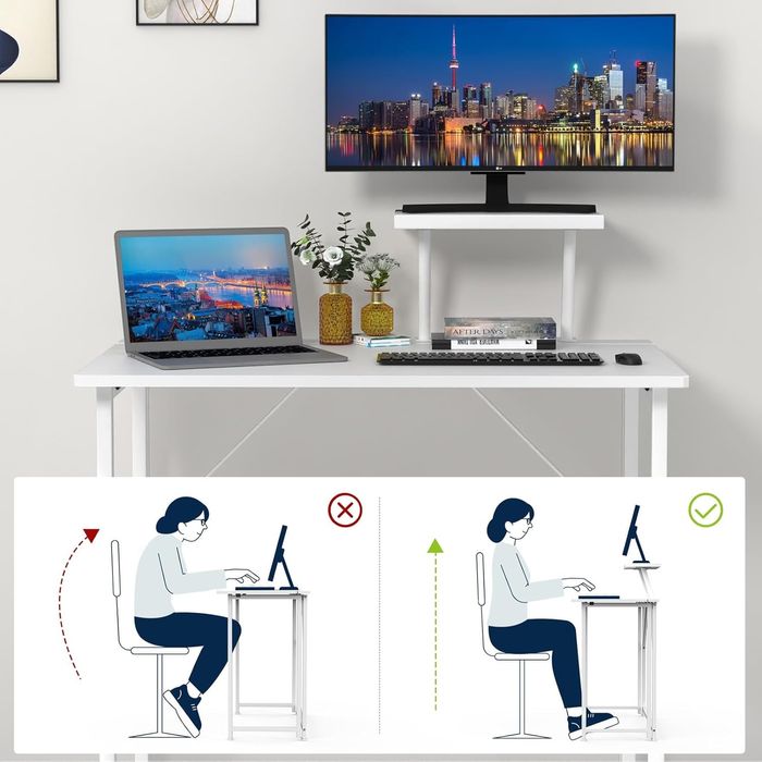 Практично Бяло Сгъваемо бюро с поставка