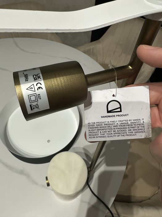 Lampa Birou Neagra din Marmura - Phant Kave The Home | NOU | 2 Bucati