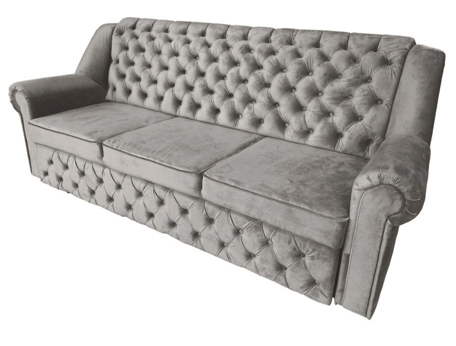 Canapea extensibila 3 locuri Ferdinand, gri, 237 x 90 x 105 cm