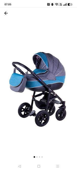 Carucior 3 in 1 Adamex Neonex TIP8, Albastru/Gri