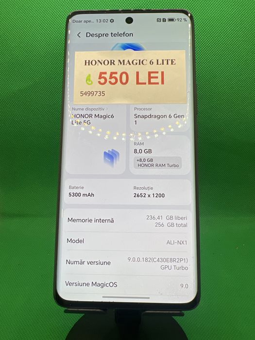 Honor Magic 6 lite 256/8gb•Amanet Lazar Crangasi•54997