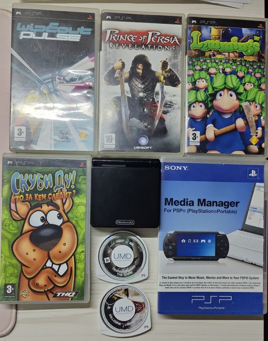 Оригинальные диски Sony PSP (UMD) + GameBoy Advance SP