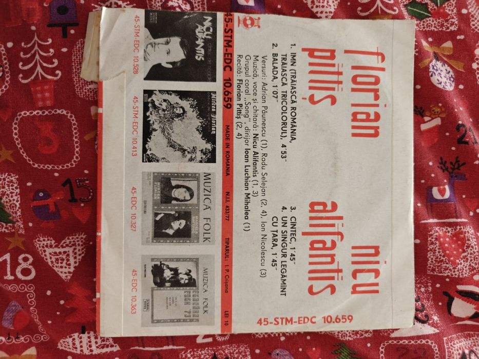 Disc vinil Florian Pittis, Nicu Alifantis