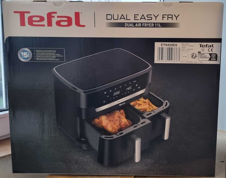 Friteuza cu aer cald Tefal Dual Easy Fry XXL EY9428E0