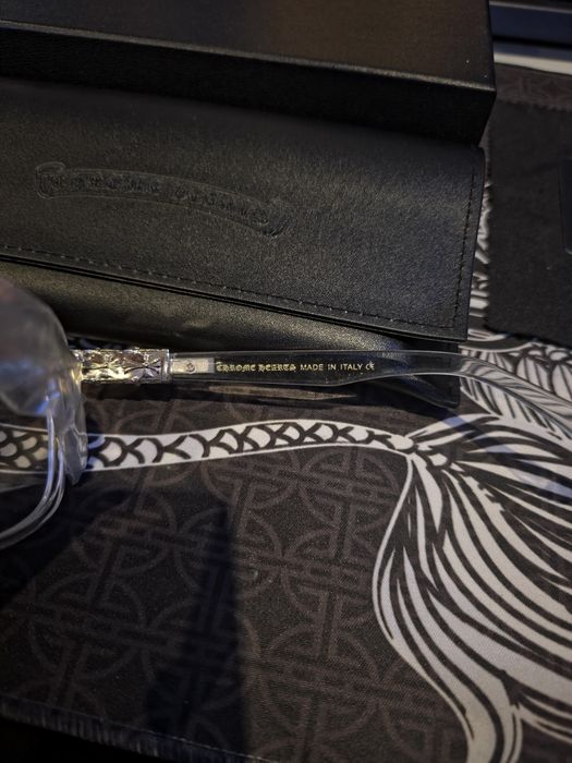 Chrome Hearts очила с прозрачна рамка