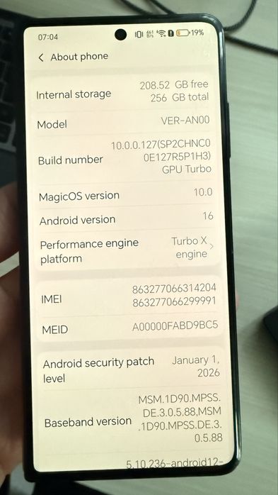 Honor magic v2 12gb ram 256gb memory recording