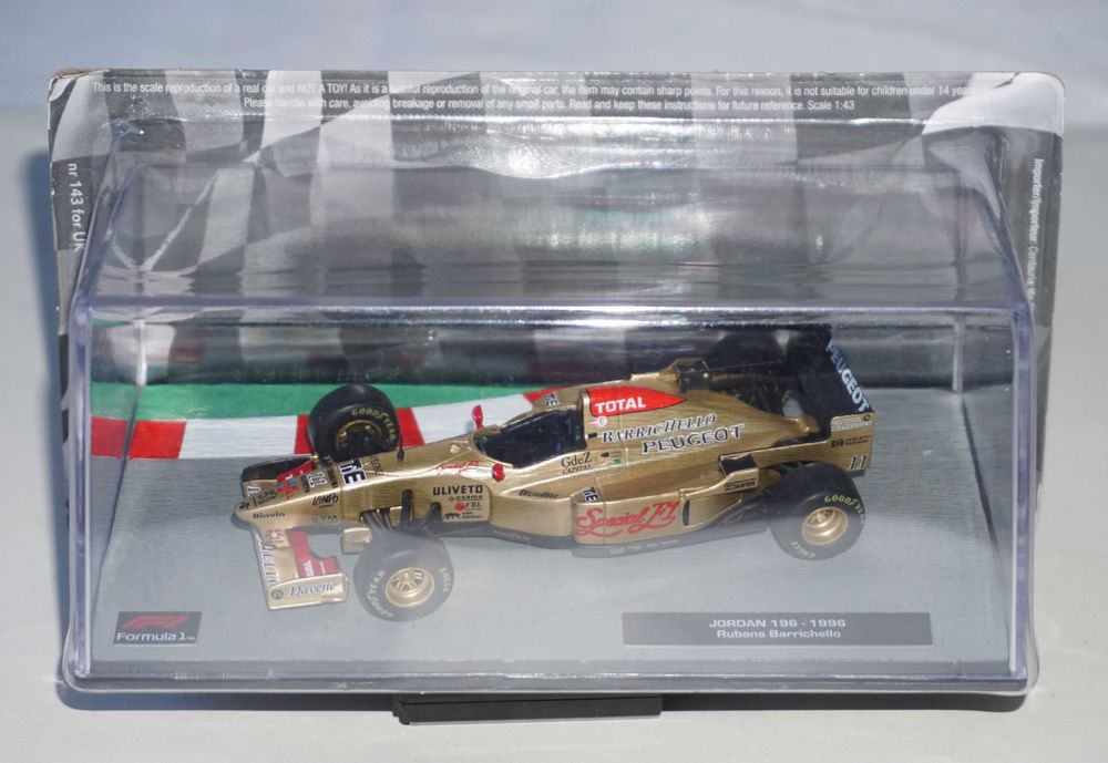 Formula 1 The Car Collection Jordan 196 - 1996 Rubens Barrichello 1:43