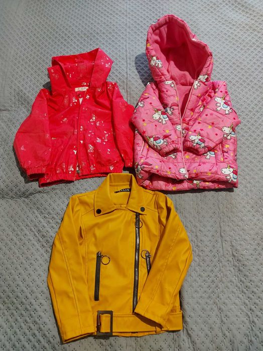 Куртки для девочек, джинсы, осенние