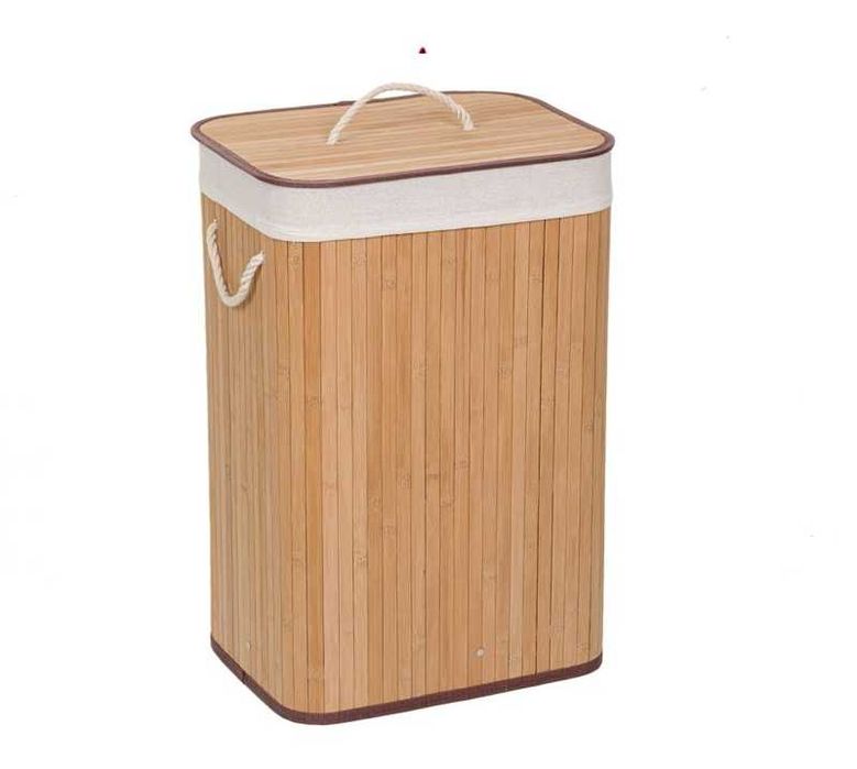 Декоративен кош за пране Mercado Trade, Бамбук, Кафяв