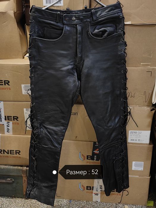 Кожени мото панталони