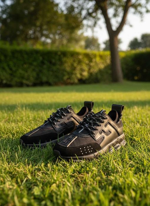 Adidasi Versace Chain Reaction Negru