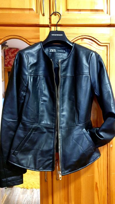 Дамско яке zara еко кожа