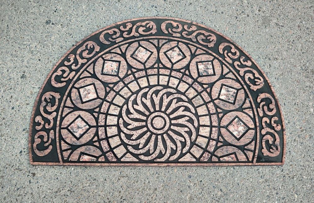 Коврик придверный круглый декоративный для дома и квартиры