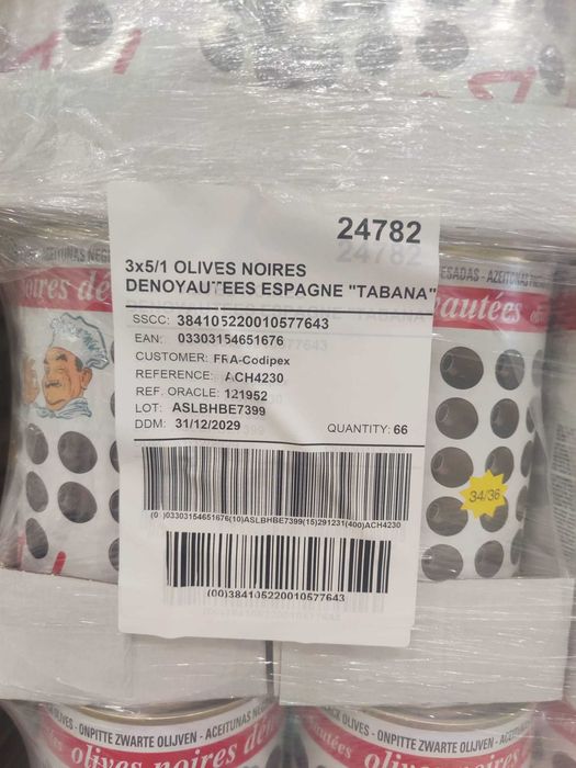 Masline Negre Conserva 4kg Stoc 26 paleti, OPORTUNITATE REVANZARE!