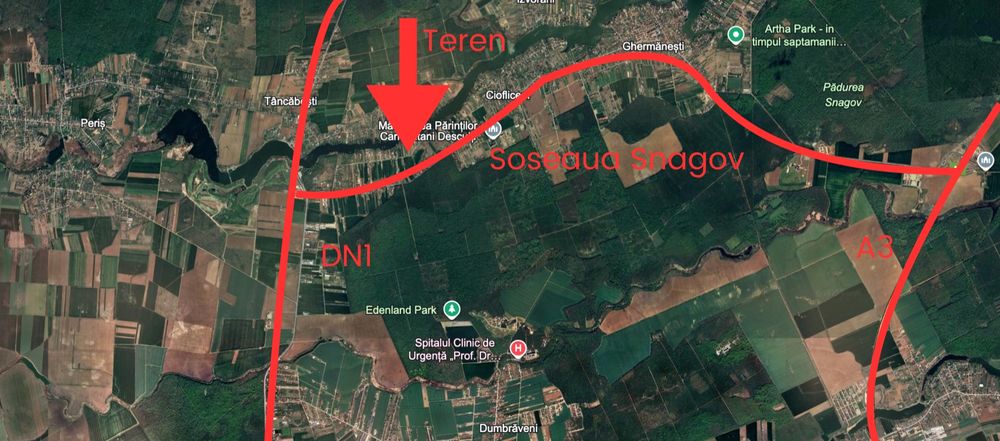 Teren intravilan cu iesire la lac în Snagov – Vladiceasca + tiny house