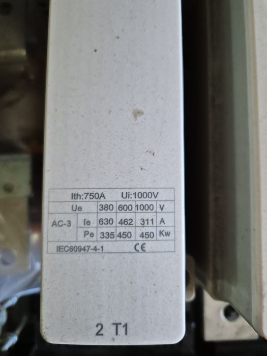 Контактор (пукатель) 630 а
