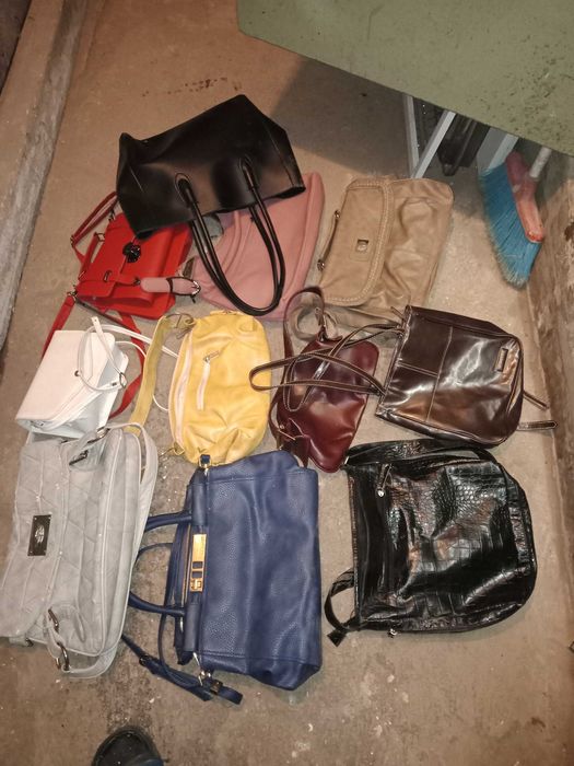 Genti si posete dama femei si rucsaci copii lot 17 buc