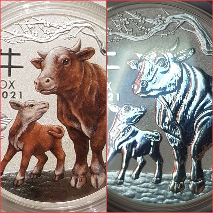 Perth Mint Lunar 3 III de 1/2, 1, 2 si 5 oz monede lingou argint 999