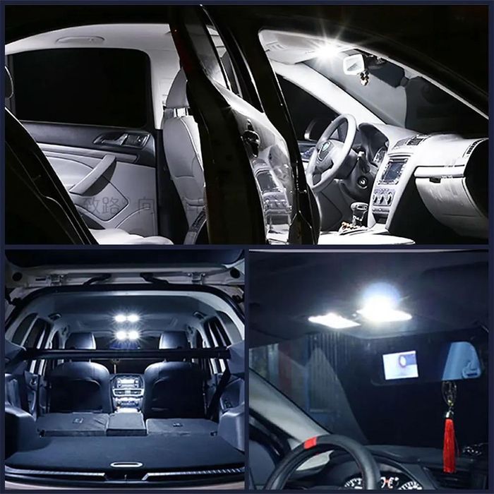 комплект диодни led крушки 2броя , за интериор,осветление номер ...