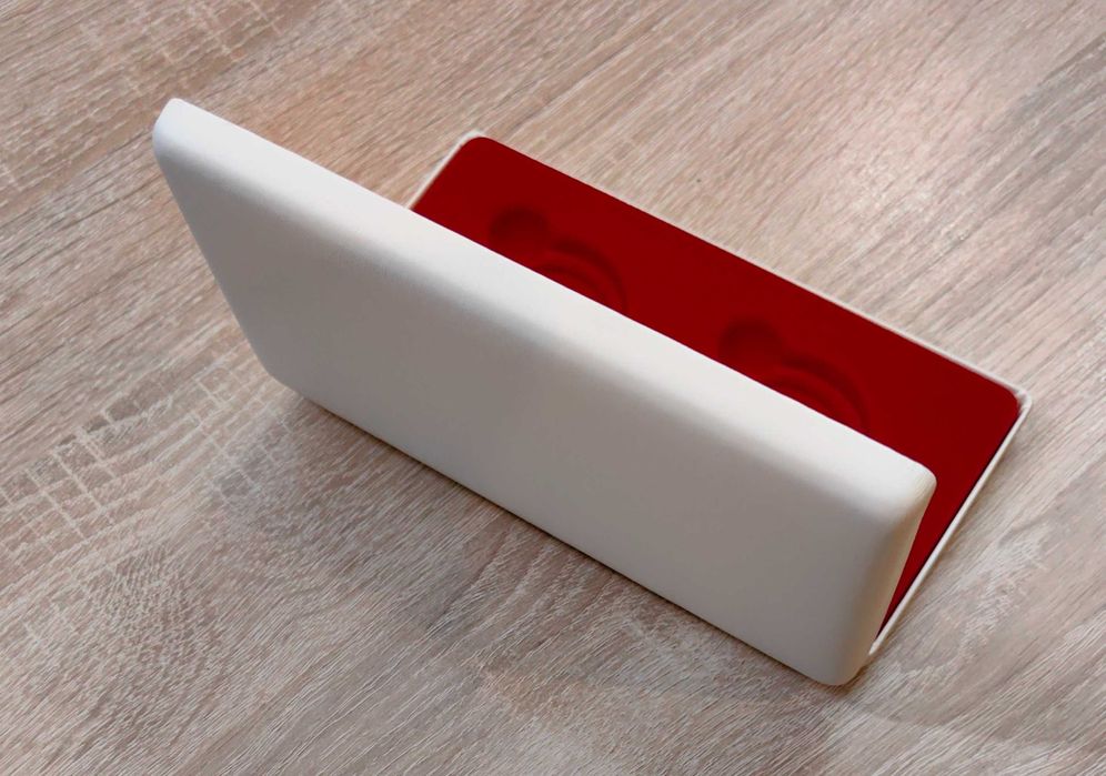 Лукс кутия за 2 броя монети на БНБ - Екокожа - бяла