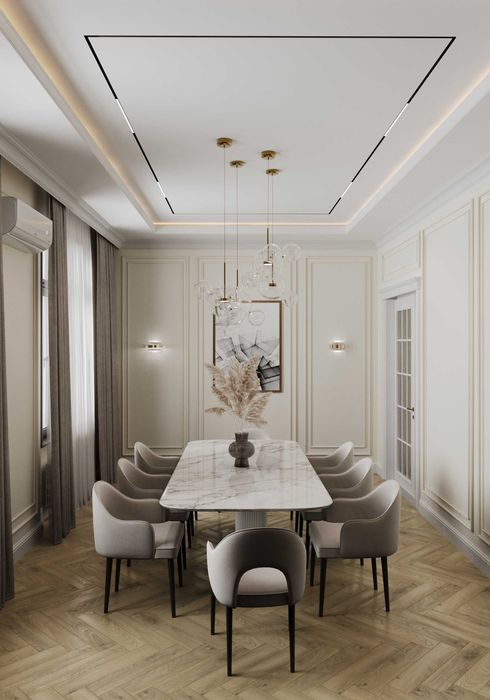 Дизайн интерьера  полным комплектом чертежей и 3D визуализаций