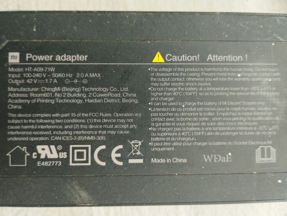 Încărcător original trotineta electrica Xiaomi