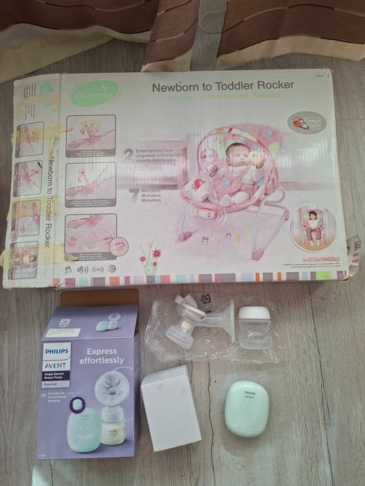 Електрическа Помпа за кърма Philips Avent с гаранция + подарък Бебешки Шезлонг