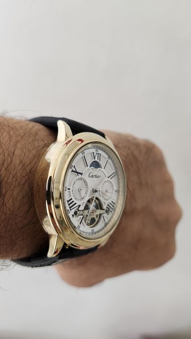 Мужские золотые часы Cartier