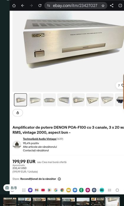 Denon AVR-F100/POA-F100 Luxury Series. Sunet de calibru. Preț fix !