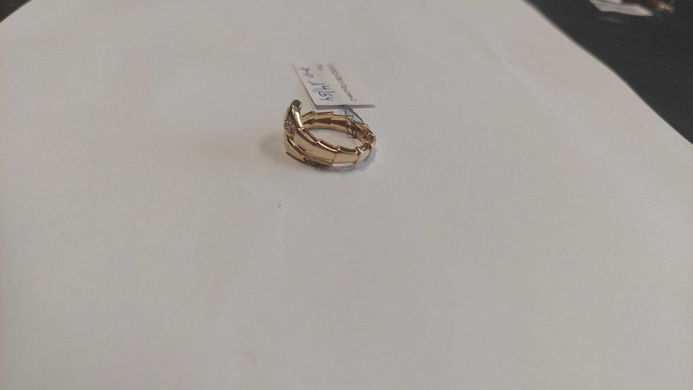 Златен пръстен *ЗМИЯ* 2.75гр 14к р-р14/54мм