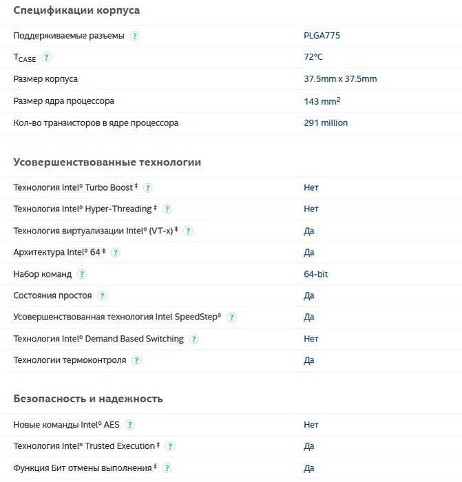 Процессор Intel Core 2 Duo E6550.