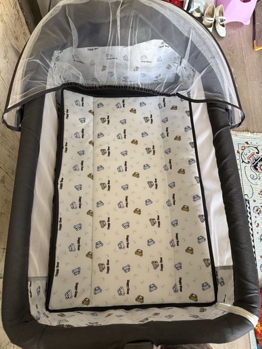 Манеж-төсек, серый