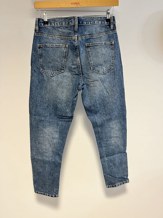 Blugi Zara cropped fit albaștri