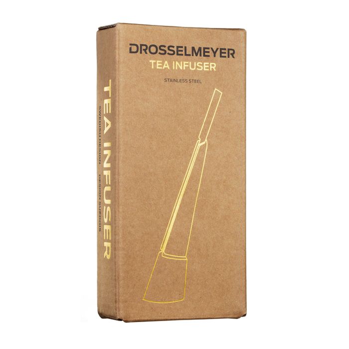 Шведска филтърна цедка за насипен чай Drosselmeyer, златисто-сребриста