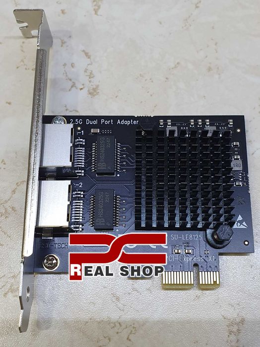 Realtek Lan 1x/2x/4x Card RJ45 PCIe 2,5G RTL8125BG Сетевая карта 2500