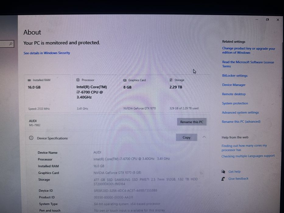 Pc Gaming detalii in privat