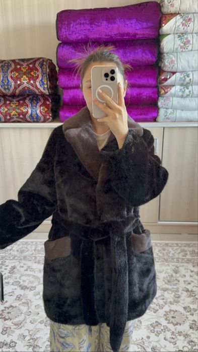 Норковая укороченная шуба