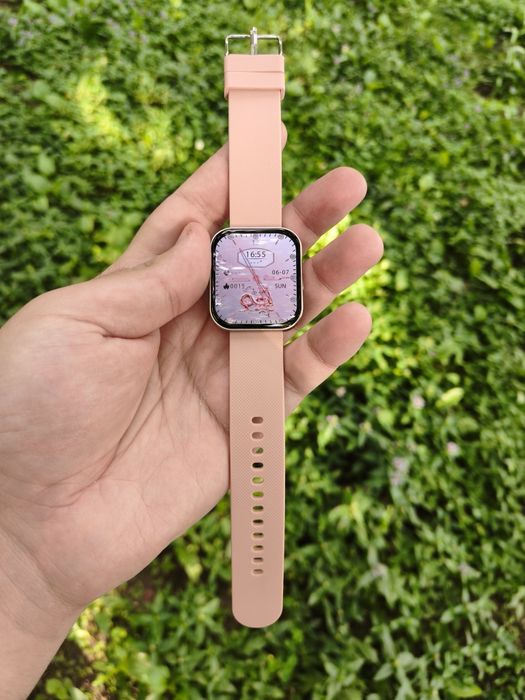 NOUA Smartwatch dama cu ecran amoled curbat, 7 zile autonomie, monitorizare tensiune glicemie ritm cardiac, combatibil android și iOS