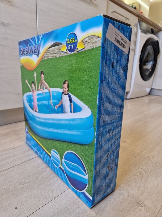 Надуваем правоъгален басейн Bestway 262 х 175 х 51 см