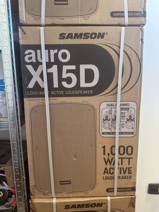 Професионална активна тонколона Samson Auro X15D – 15”, 1000W Peak / 500W RMS – НОВА