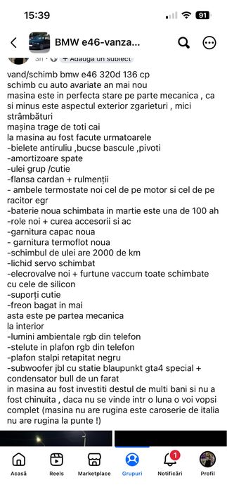 vand bmw e46 320d