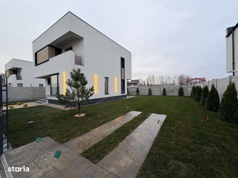 Casă P+1 modernă – 4 camere | 3 băi | teren 363 mp – Comuna Berceni