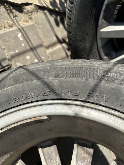 Jante aluminiu +anvelope  205/55 R16 opel