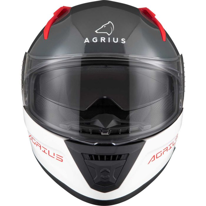 Casca moto integrala full face Agrius Storm Banshee Alb - cu ochelari