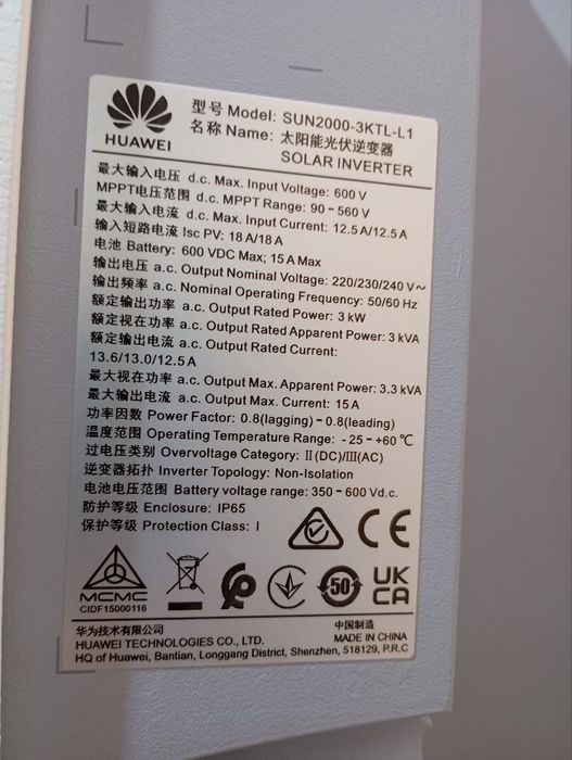 Huawei Quyosh Panellari Invertori: Sog‘lom Energiya Manbai!