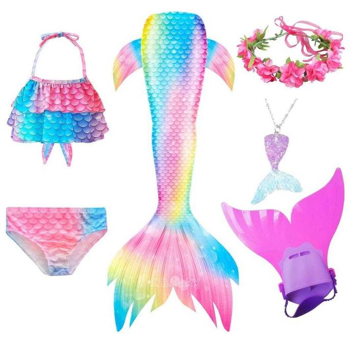 Costum de baie Sirena, set 6 piese 100 – 110 cm