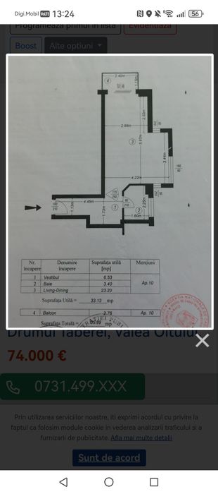 Garsoniera de Vânzare Drumul Taberei